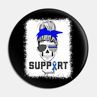 Support Squad Colorectal Colon Cancer Awareness Pin