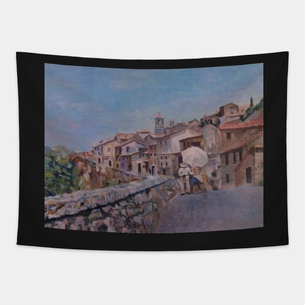 Morning in Orvieto Tapestry by iragrit