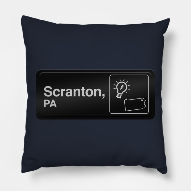 Scranton Sign Pillow by LazyDayGalaxy