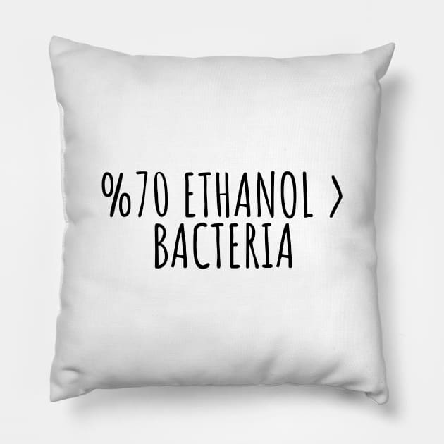 ETHANOL > BACTERIA | LABORATORY SCIENTIST GIFTS Pillow by Lab Life Designs