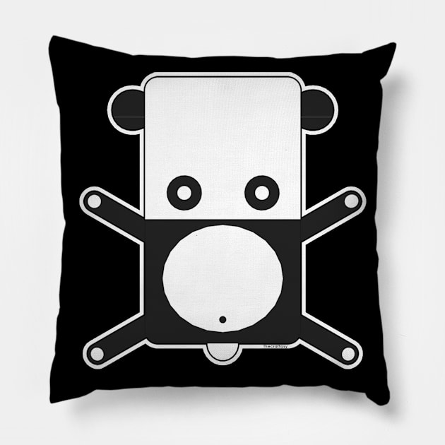 Woosy Panda Pillow by thecraftasy