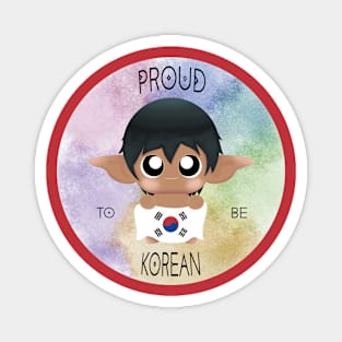 Proud to be Korean (Sleepy Forest Creatures) Magnet