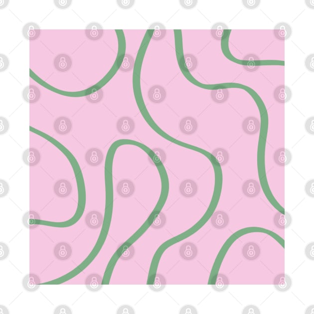 Green lines on a pink background by 2dsandy