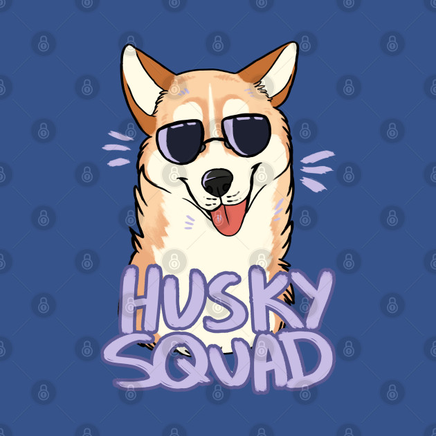 Discover HUSKY SQUAD (light red) - Siberian Husky - T-Shirt