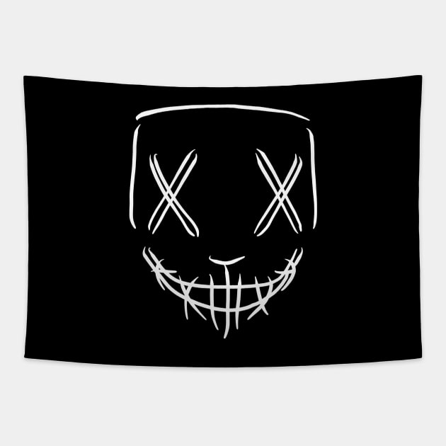 Halloween Purge Mask Tapestry by TCT2ERDESIGN 