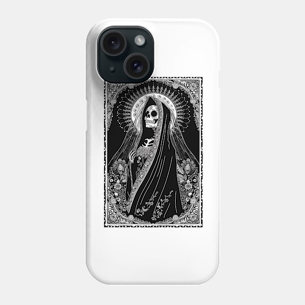 Santa Calavera Mexicana Phone Case by TacoTruckShop