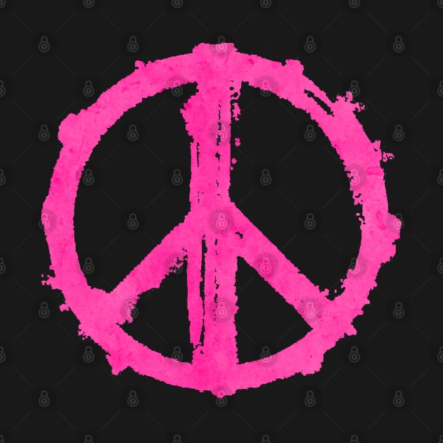 Peace Symbol - Pink by JTEESinc