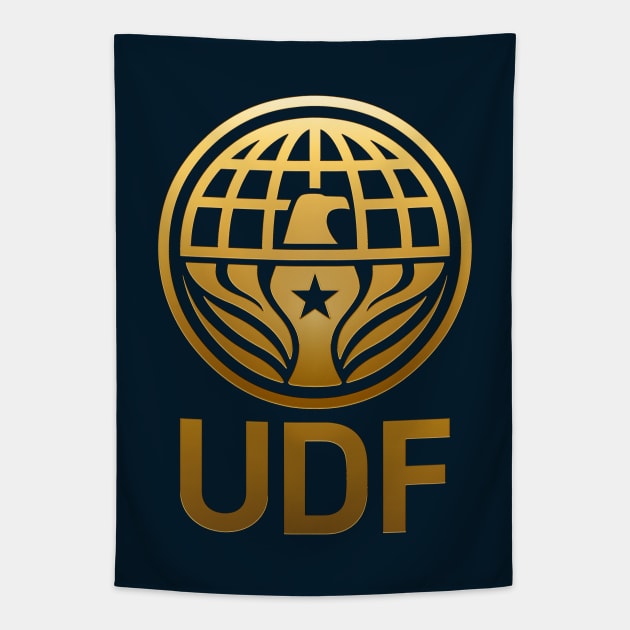 United Defense Force (UDF) - gold Tapestry by HtCRU