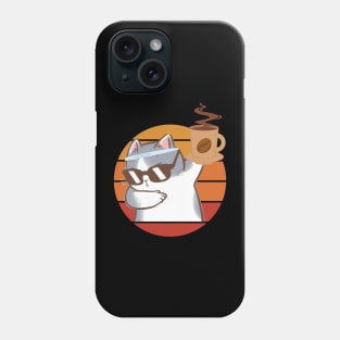 cat and coffee Phone Case