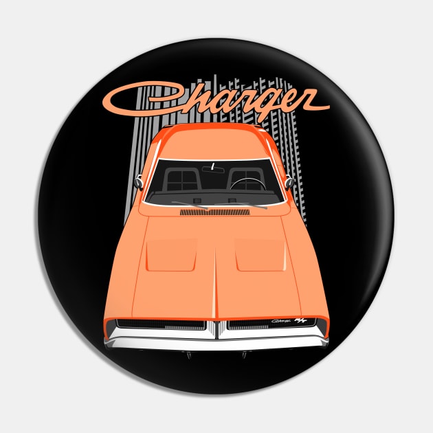 Charger 69 - Orange Pin by V8social