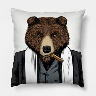 Grizzly Gangster Pillow