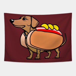 Dachshund Hotdog Sausage Tapestry