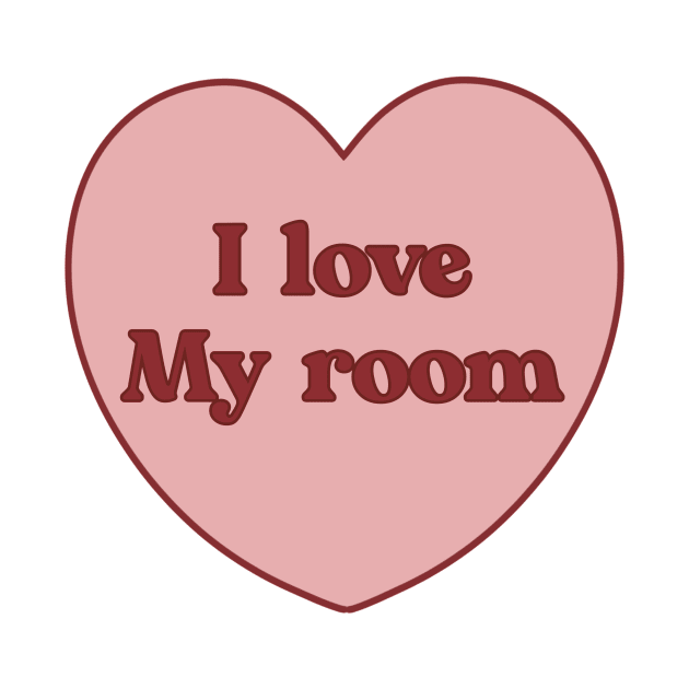 I love my room heart aesthetic dollette coquette pink red by maoudraw