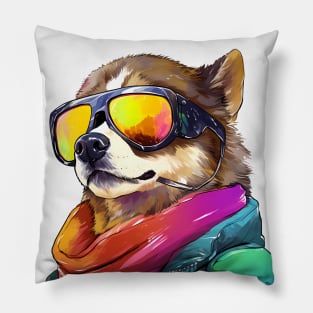 Adorable Dog Dressed Like a Pilot Pillow