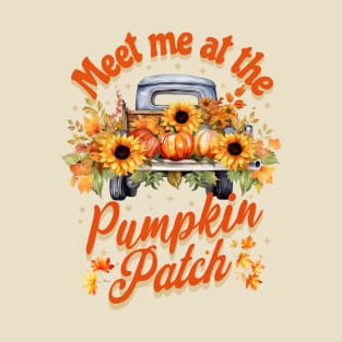 Fall Autumn Pumpkin Patch Farmhouse Style Seasonal T-Shirt