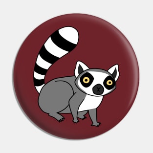 Ring Tailed Lemur Pin