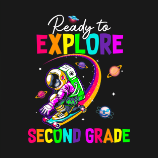 Boys Ready to explore 2nd Grade Back to School Astronomy T-Shirt