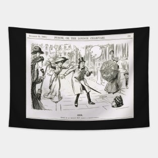 MP & Votes for Women Punch cartoon 1908 Tapestry