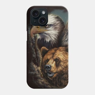 Wilderness Animals USA Retro Collage Phone Case