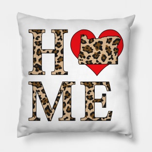 Oregon Home Leopard Print Pillow