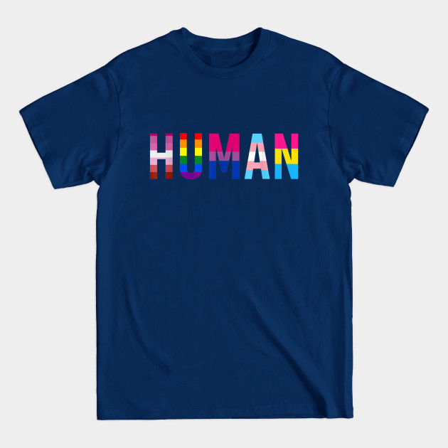 HUMAN LGBT Flag Gay Pride Month Transgender - Lgbt Pride - T-Shirt