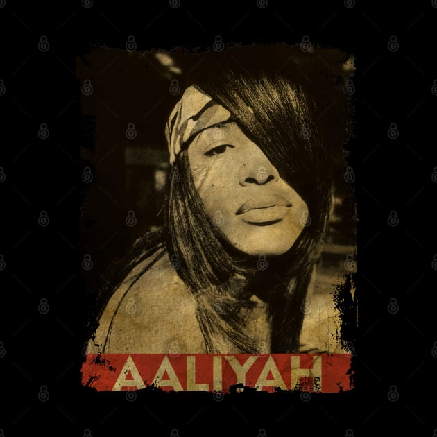 TEXTURE ART- Aaliyah - RETRO STYLE 1 by ZiziVintage