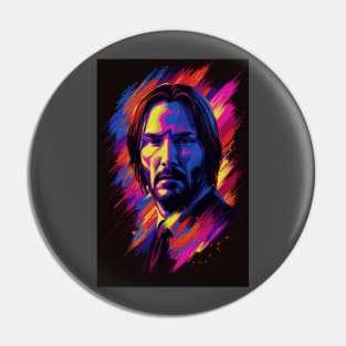 John Wick 4 Colorful Art Pin