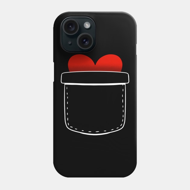 Pocket Heart Phone Case by A Comic Wizard
