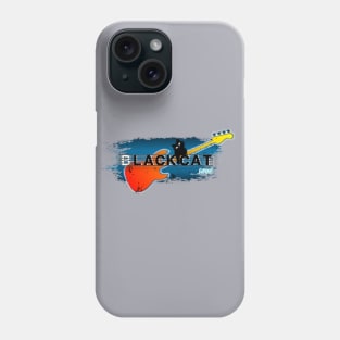 Black cat soul music Phone Case