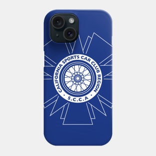 SCCA (Sports car Club of America) California region vintage emblem (1972) - white print Phone Case