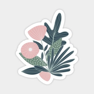 Botanic Flower Lotus Illustration Magnet