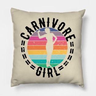 CARNIVORE GIRL MEAT EATER STEAK LOVER CUTE FIT COWGIRL WOMAN Pillow