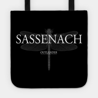 Outlander Sassenach Dragon Fly Line Art Tote