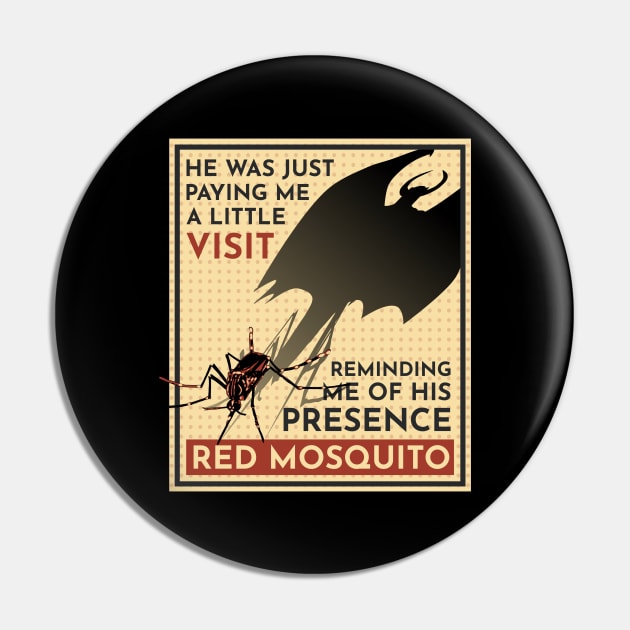 Red Mosquito Pin by TKsuited