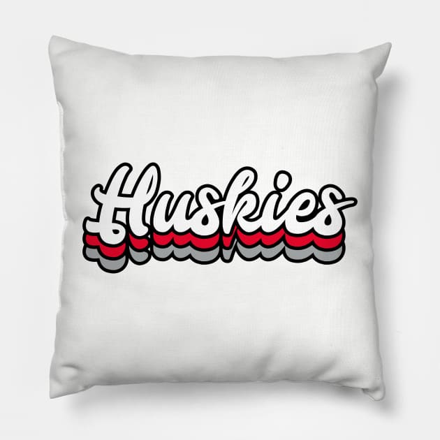 Huskies - Northern Illinois University Pillow by Josh Wuflestad