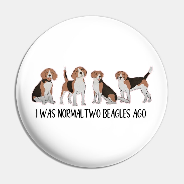 Funny Beagle Lover Design Pin by ArtByGrammy