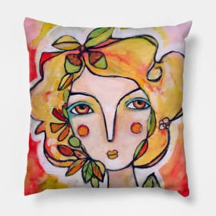 Fall Girl Pillow