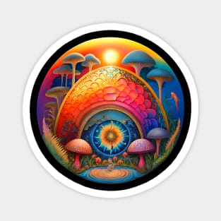 Magic Mushrooms in Garden Magnet