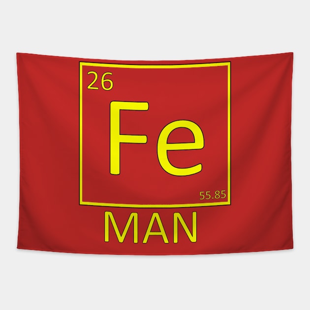 Fe Man Iron Man Chemistry Gift Tapestry by Popculture Tee Collection