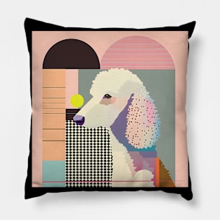 Retro Bedlington Terrier: Pastel Pup Revival Pillow