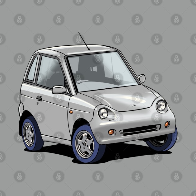 G-Wiz micro electric car in silver by Webazoot