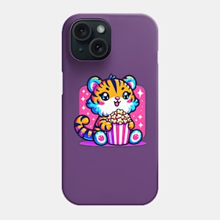 Popcorn Bengal tiger for cinema lovers Phone Case