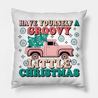 Have Yourself A Groovy Little Christmas Truck Pillow