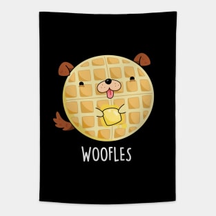 Woofle Cute Doggy Waffle Pun Tapestry