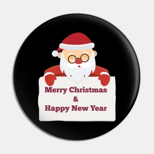 Santa Claus With Banner Pin