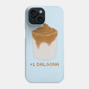 +1 Dalgona coffee pixel art Phone Case