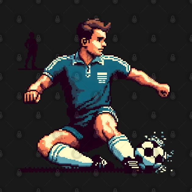 soccer player - pixel soccer player by vaporgraphic