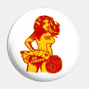 Retro Kansas City Cheerleader Pin