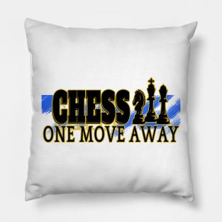 Chess One Move Away King Queen Horse Pillow