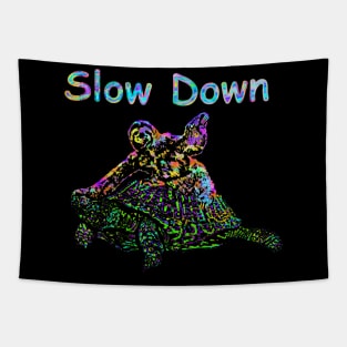 Sloth and Turtle Slow Down Tapestry